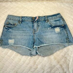 Rip Curl Vintage Denim Shorts Women’s Size 5 Distressed Light Wash